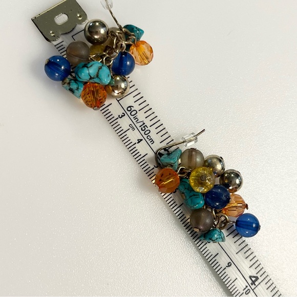 Artisan Handmade Dangle Turquoise Chip
Boho Beaded Chandelier Drop Earrings - Picture 12 of 16